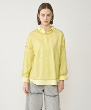 チュールレイヤードシャツ