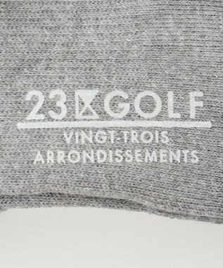 23区GOLF 【MEN】ロゴ レギュラーソックス ライトグレー系