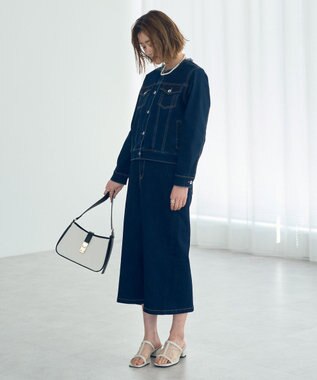 YECCA VECCA ハイウエストデニムスカート Dark Indigo