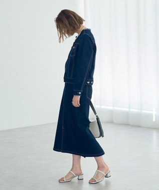 YECCA VECCA ハイウエストデニムスカート Dark Indigo