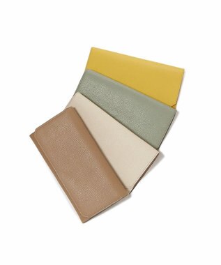 TOPKAPI 【TOPKAPI】バイカラー レザー 長財布 LEAN リーン グレージュ