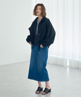 YECCA VECCA ハイウエストデニムスカート Indigo