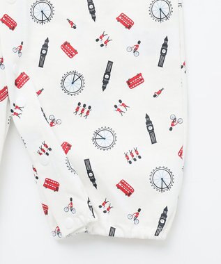 組曲 KIDS 【70㎝】ロンドントラベル ロンパース アイボリー系5