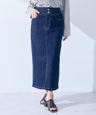 YECCA VECCA ハイウエストデニムスカート Dark Indigo