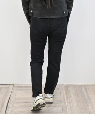 caqu Slim boy`s 程よいフィット感のボーイフィットデニム black 1year