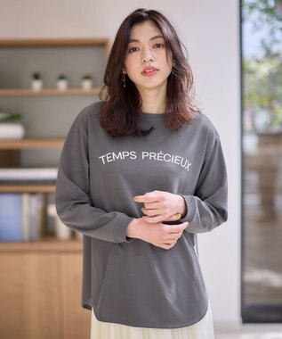 ANY ジョーゼットロゴプリントTシャツ