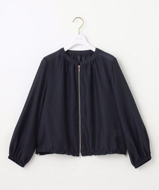 ANY SIS 【接触冷感】シアー ブルゾン ネイビー