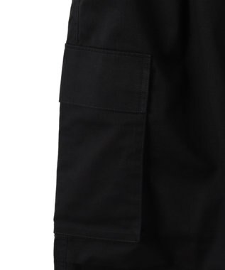 WEGO 【ウエストゴム】イージーワイドカーゴパンツ ブラック