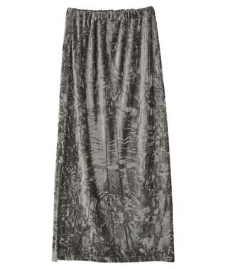 CRAFT STANDARD BOUTIQUE クラッシュベロアサイドスリットスカート Gray