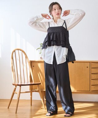 WEGO 【シワになりにくい/手洗い可】シアーBIGシャツ ホワイト