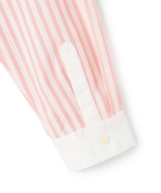 J.PRESS YORK STREET 【WOMEN】ピンタック バンドカラーストライプブラウス ピンク系1