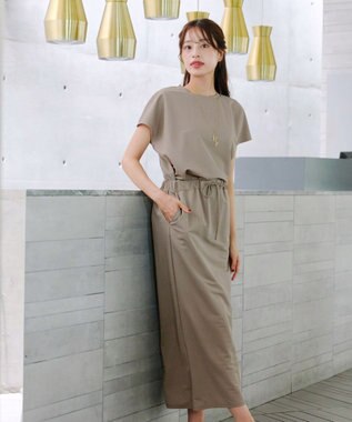 Tiaclasse 【選べる】フレア＆タイトカノコスカート セミタイト：ベージュ