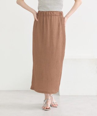 earth music&ecology 選べる丈カットナロースカート Brown