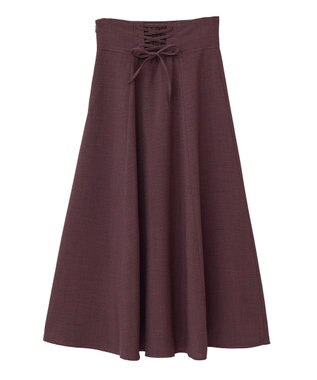 earth music&ecology バックレースアップスカート Dark Brown