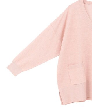 AMERICAN HOLIC 【WEB限定】バイパチVネックルーズカーディガン Pink