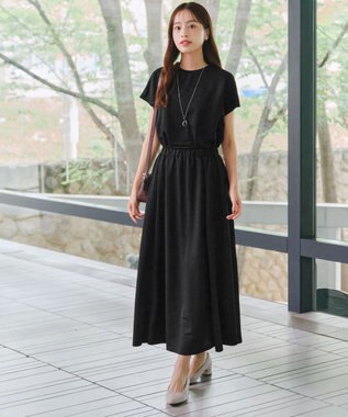 Tiaclasse 【選べる】フレア＆タイトカノコスカート フレア：ブラック