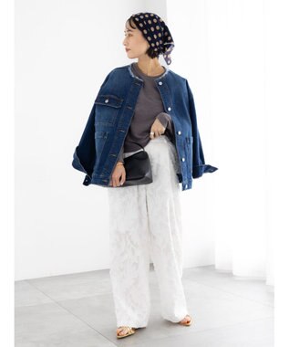 Te chichi カットジャガードパンツ(セットアップ可) オフホワイト