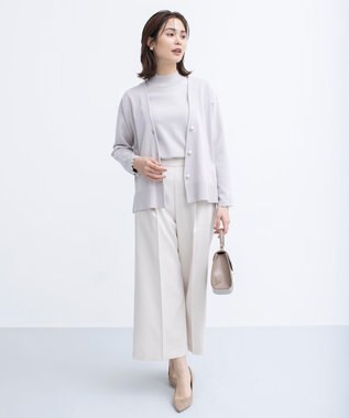 組曲 【2SET・WEB限定】パールボタン配色フリルツイン セット グレージュ系