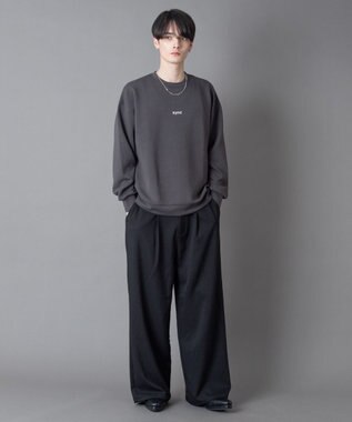 WEGO 【ユニセックス着用ITEM】アクセ付きフォトグラフィックプルオーバー ブラック中濃色