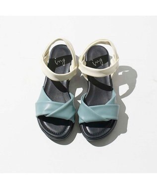 ing <ing>「もちっと新感覚」ソフトストレッチサンダル ブルーコンビ