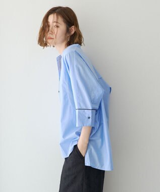 YECCA VECCA ペーパータッチドルマンシャツ Blue