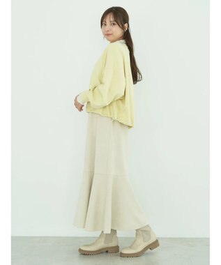 earth music&ecology 裏毛ドロストプルオーバー Yellow