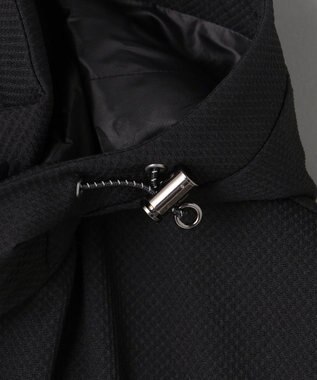 GOTAIRIKU 仕事で着られる【シワになりにくい/洗える/ストレッチ/吸水速乾】バブルテック フーデッドブルゾン ブラック系