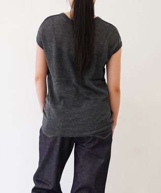 TOQUE 〈大草直子さんアドバイザー〉 【天然素材/2WAY】アルパカシルクニットVネックフレンチ チャコール