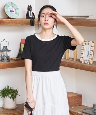 WEGO 【洗える/SML】コンパクトリブT ブラックその他