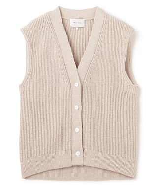 BEIGE， COME / ジレカーディガン Flax