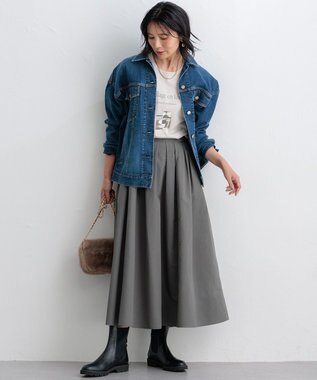 23区 S 【再入荷/RED CARD TOKYO×23区】オーバーサイズ デニム ジャケット ミッドブルー