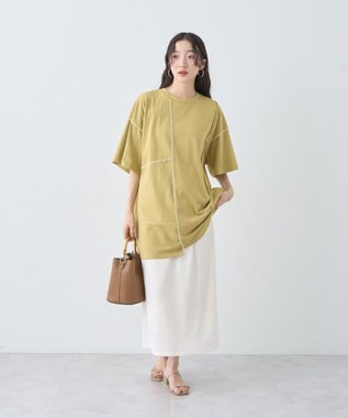 earth music&ecology 選べる丈カットナロースカート Ivory