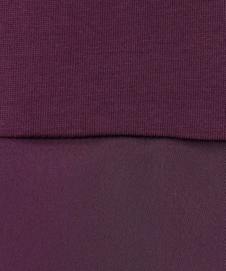 ANY L 【WEB限定】サテンコンビペプラムカットソー ワイン