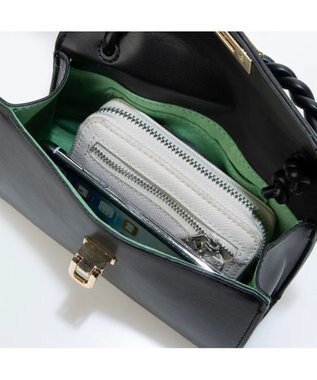 UNBILLION cachecache ねじりハンドルおこし金具2wayミニショルダー ブラック