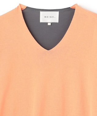 BEIGE， PIERIS / Vネックニット Apricot×Slate