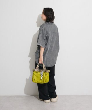Green Parks 半袖シアーデニムシャツ Black