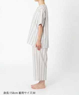 ワコール／睡眠科学 パジャマ 5分袖 半袖 8分丈 綿100%(本体) レディース YDT146 睡眠科学／ワコール グレー