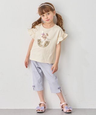 ANY KIDS 接触冷感 しろくま ミラクルスパンコール Tシャツ クリーム×ウサギ