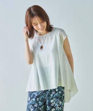 ANY 【洗濯機可能】シルキーソフトブラウス オフ