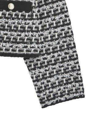 earth music&ecology ニットツイードジャケット Black