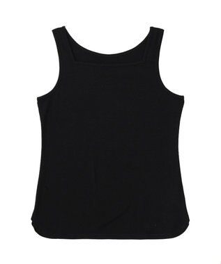 YECCA VECCA 2wayスクエアリブタンクトップ Black
