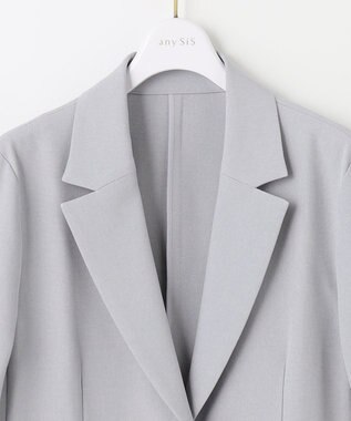 ANY SIS 【美人百花7月号掲載】リネンライクポリエステル テーラード ジャケット ブルーグレー
