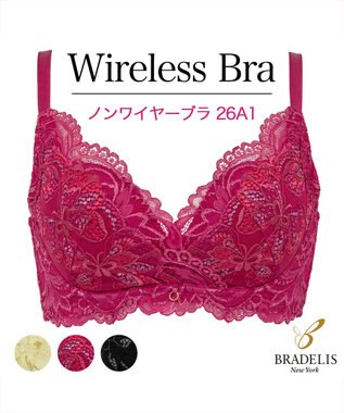 BRADELIS New York 【BRADELIS New York】　ノンワイヤーブラ26A1 ブラデリス 補正下着 補整 ブラジャー フューシャピンク