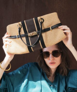 YECCA VECCA 【A4対応】2wayライントートバッグ Beige