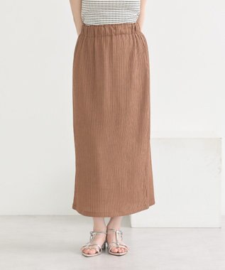 earth music&ecology 選べる丈カットナロースカート Brown