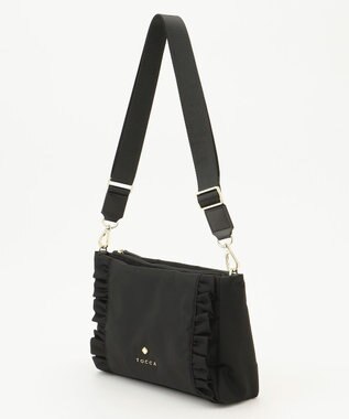 TOCCA 【撥水】TRIM WAVES POCHETTE ポシェットバッグ ブラック系
