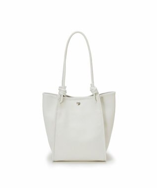 TOPKAPI 【Breath TOPKAPI】シュリンクレザー ノットハンドル トートバッグ ホワイト