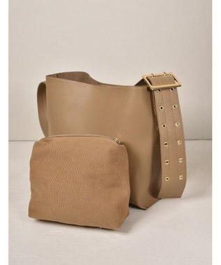 LA BAGAGERIE 【MONICA】ベルトデザインA4トート ベージュ