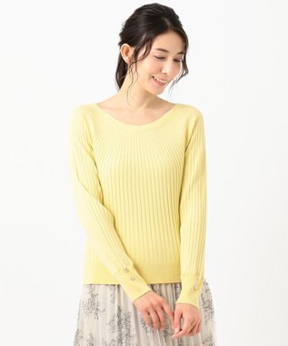 ANY SIS 【洗える】キュウシンRIB ニット ライトイエロー