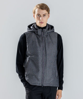 【新素材】ライトラスターシャンブレー　ダウンベスト